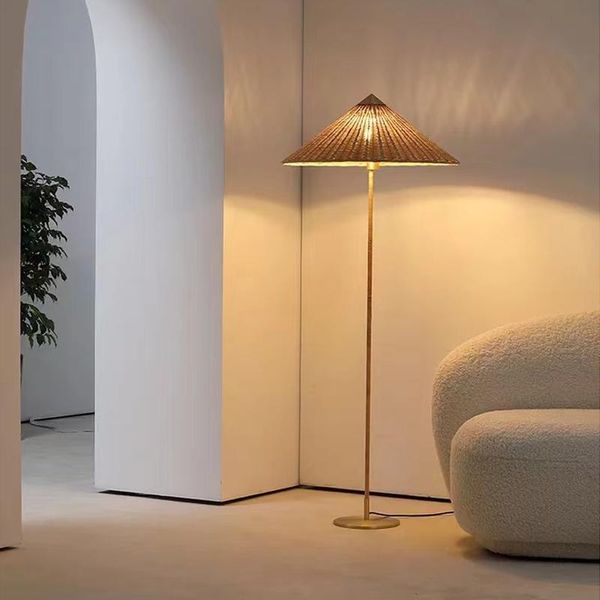 

floor lamps chinese style all copper handmade bamboo lamp modern led light for living room home restaurant decor standing