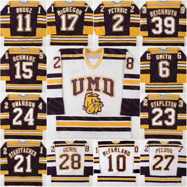 

luke stofacher morningota duluth retro hockey jerseys tyler brosz tim stapleton ryan swanson bryan mcgregor todd smith marco peluso jersey, Black