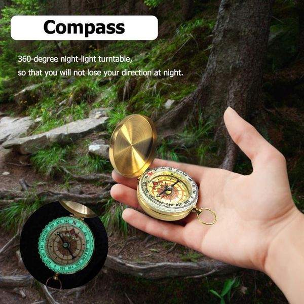 

vintage luminous pocket watch compass camping hiking survival for family outdoor accessories gadgets