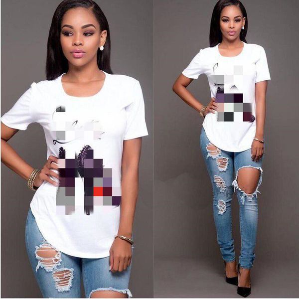 

womens tees cotton cut pug print fashion trend t shirt casual o-neck designer summer t-shirt tee shirts female clothing, White