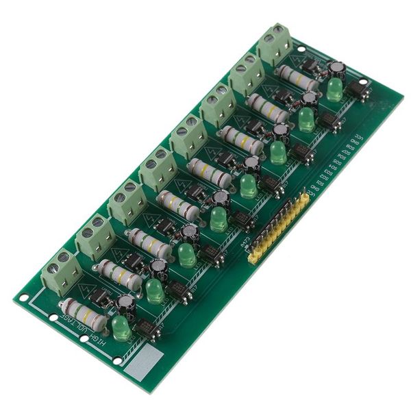 

fiber optic equipment 8 bit ac 220v optocoupler isolation module voltage detect board adaptive 3-5v for plc isolamento fotoaccoppiatore