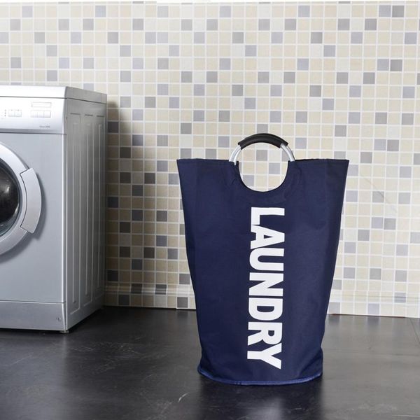 

laundry bags collapsable basket foldable hamper clothes sorter toys storage bag with alloy handle