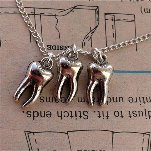 

necklaces pendants antique silver color tooth pendant fairy for girls women
