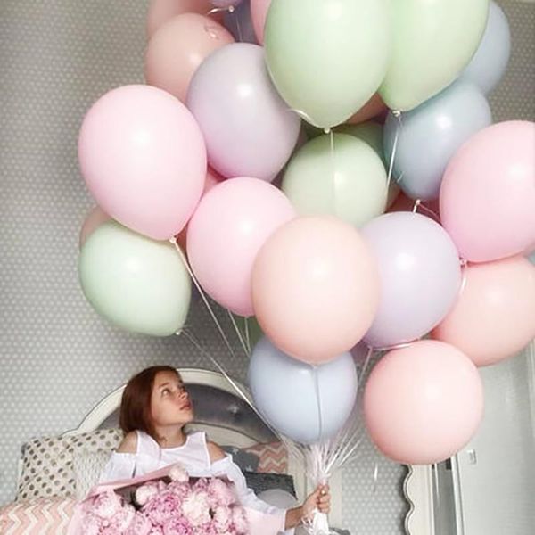 

party decoration 20pcs/lot 10inch multicolor macaron balloons pastel candy latex inflatable balloon baby shower birthday wedding