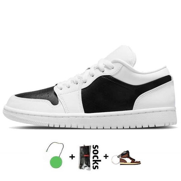 

2021 fashion women mens jumpman 1 1s low basketball shoes panda light smoke grey travis chicago flip bred paris tropical twist trainersncyk