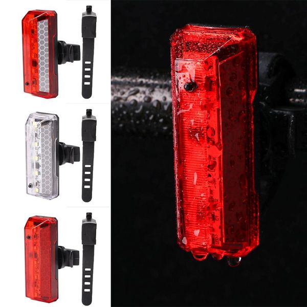

5 led bicycle taillight usb charging 70 lumen waterproof 5 modes safety warning cycling light mtb road bike back lamp