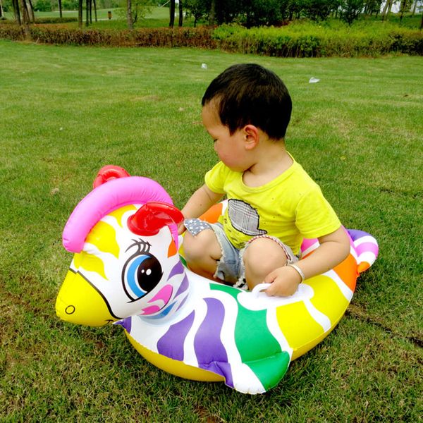 

zebra baby yacht children sit circle boat swimming thickening, Blue