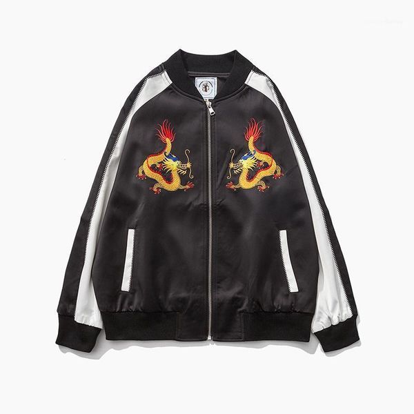 

men's jackets men's wholesale- the embroidery japanese slim type ancient yokosuka matching unlined upper jacket1, Black;brown