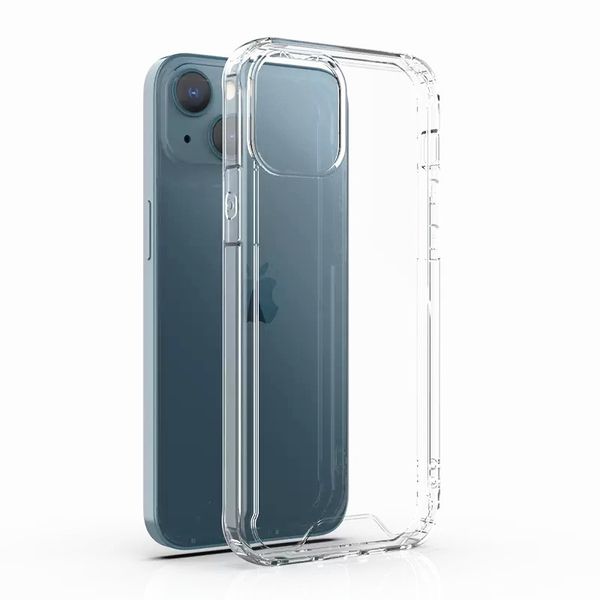 1.5mm acrílico com caso de iphone transparente transparente claro para 13 Pro Max 12 Mini 11 Proteção Rígida Crystal Crystal Back Phone Capas