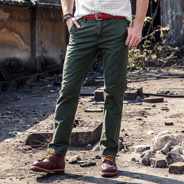 

2021 men's brand spring autumn new fashion slim straight men casual 100% pure cotton man trousers pants plus size nocy, Black