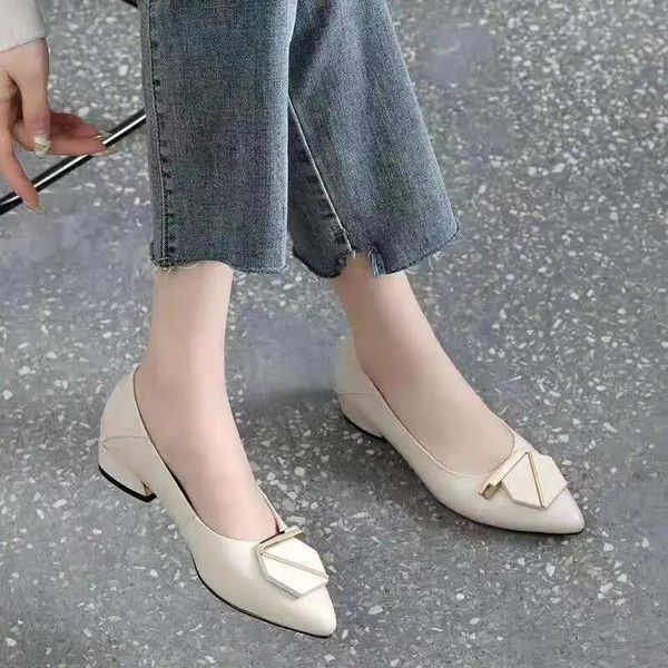 

dress shoes cresfimix sapatos femininas women cute sweet blalck pu leather square heel office high lady classic beige heels a9373, Black