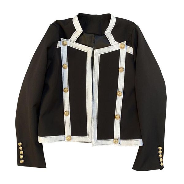 

perhaps u women black white camel jacket button long sleeve autumn fall spring c0316, Black;brown