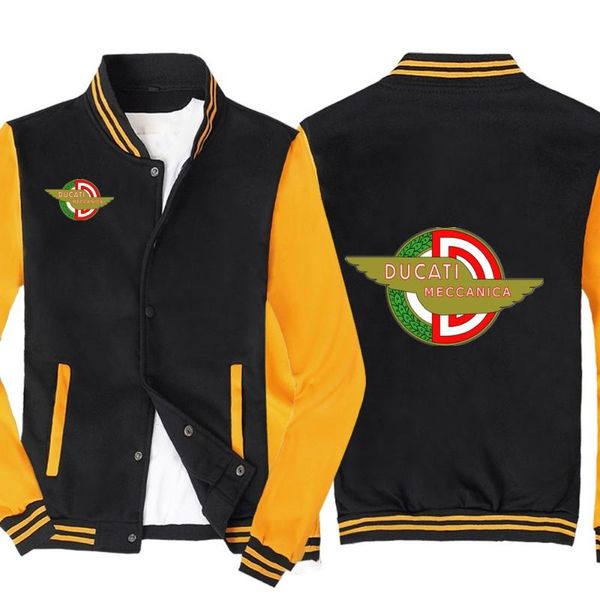 

men's hoodies & sweatshirts ducati motorcycle logo digital printing baseball uniform casual fashion harajuku hoodie brand top, Black