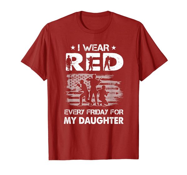 

I Wear Red Every Friday For My Daughter Shirt Military Gift, Mainly pictures
