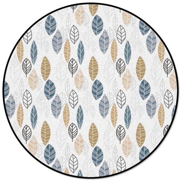 

carpets leaves round rug for living room home decor kids children's bedroom area rugs mats