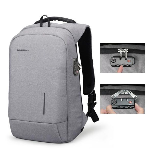 

backpack school bag backpacks anti-theft lock phone sucker lapbags 13''15'' usb charging fashion