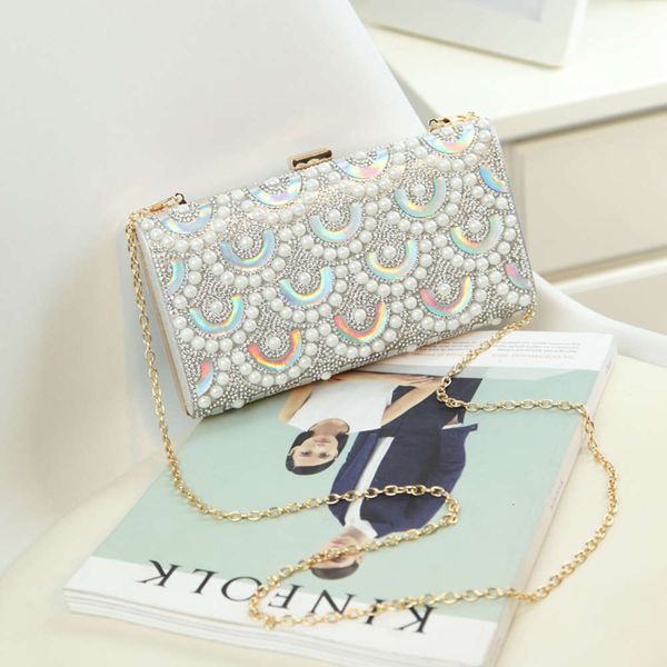 

2021 women's bag diamond dinner bag rhinestone banquet grab single shoulder messenger chain