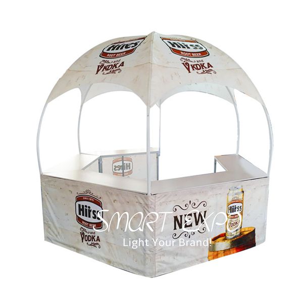 

hexagonal dome advertising display tent 10x10 for event vending with custom full color printing graphics
