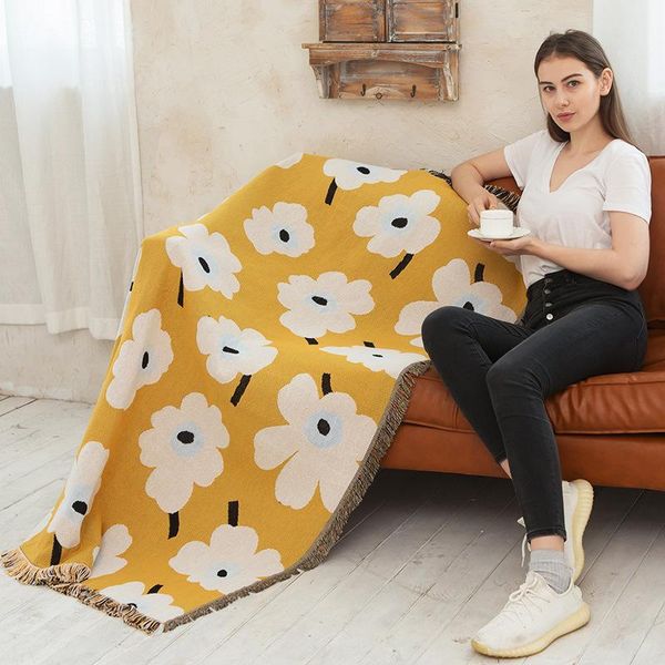 

blankets youth line blanket picnic camping outdoor sofa towel bedspread decoration double sided slipcover protector with tassels