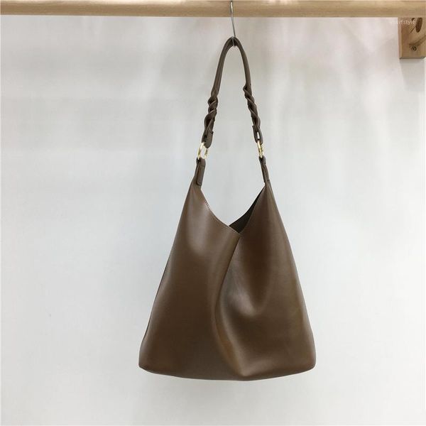 

evening bags korean version of the tote bag female large-capacity simple one-shoulder underarm soft leather picture mother big