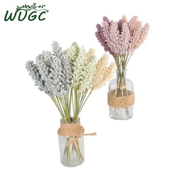 

decorative flowers & wreaths artificial vanilla spike wheat flower plant wedding autumn simulated grain seedling paddy fake plastic home fal