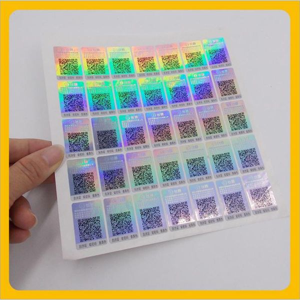 

gift wrap custom hologram stickers warranty void if removed security original silver laser holographic label printing