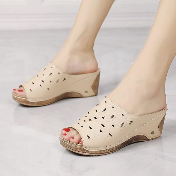 

women sandals summer women platform shoes ladies slippers comfortable open toe wedge sandals soft sole female shoes, Black