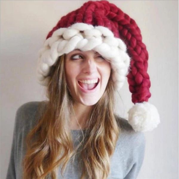 

beanies wzcx knitting christmas keep warm winter pompom hat fashion stitching color halloween party men ski cap beanie