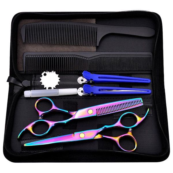 

hair scissors 6.5'' professional hairdressing salon cutting flat thinning shear barber scissor haircut razor set