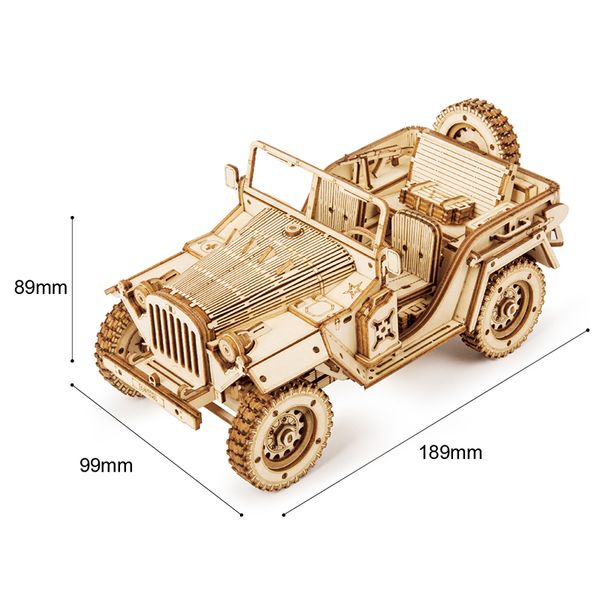 

rokr 3d wooden puzzle jeep car model toys for children kids birthday gift mc701