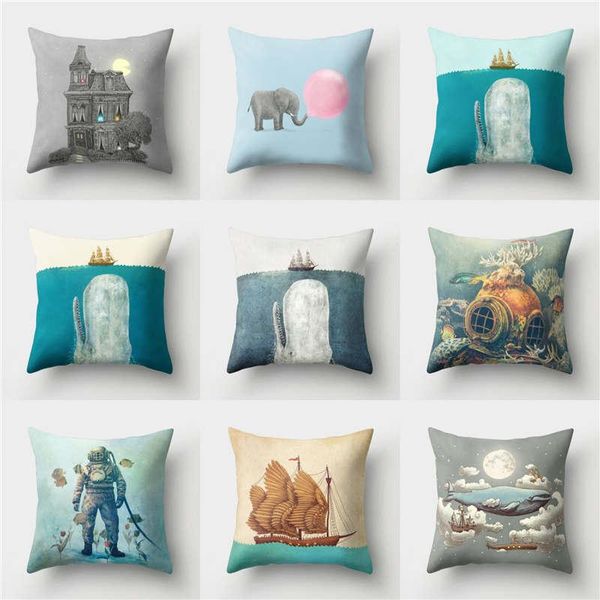 

cushion/decorative pillow animal cushion cover home decor polyester throw 18'' waist case sofa