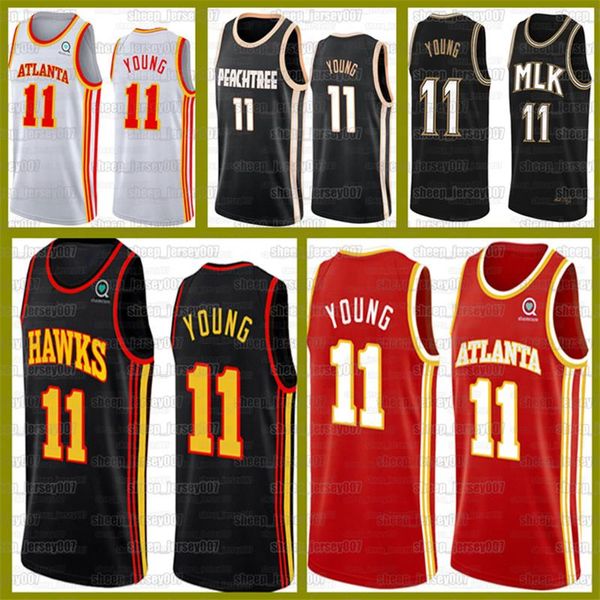 

trae 11 young jersey hawks spud 4 webb 6 lebron 23 james jerseys atlanta basketball lakers 24 bryant 8 basketball, Black;red