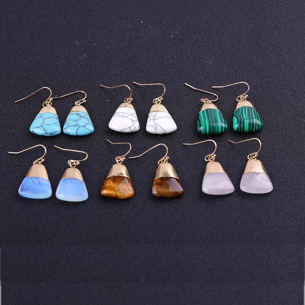 

dangle & chandelier natural stone earring gold-plated earrings, Silver