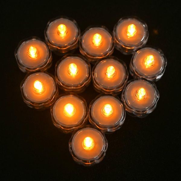 

12pcs waterproof led floral light super bright submersible lights battery operated lighting for party wedding home decor