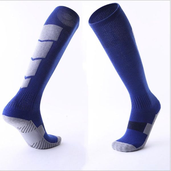 

sports socks 1 pair anti-slip soccer men sock football knee above long stockings high for baseball basket, Black