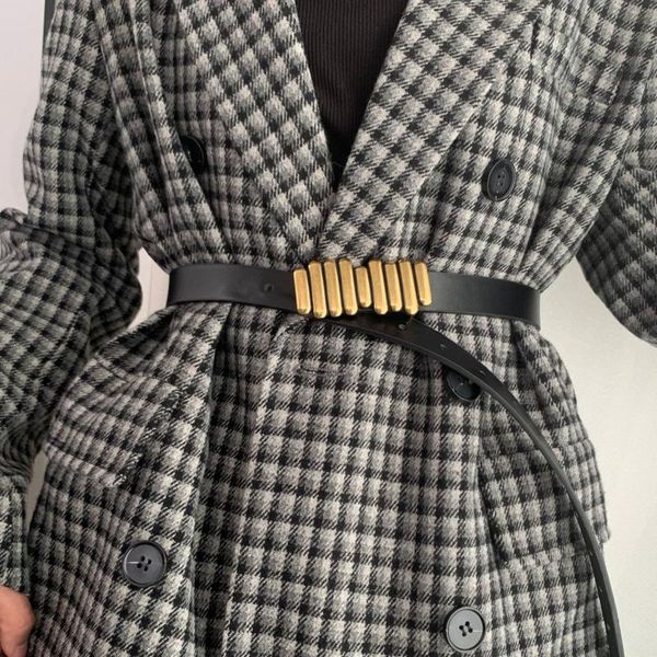 

belts [ewq] 2021 fashion novelty all-match adjustable waist cover for women personally with metal buckle paint leather belt 8y413, Black;brown