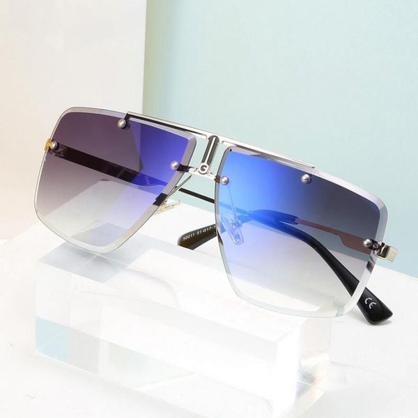 

sunglasses trend rimless square men summer fashion sun glasses classic masks for woman uv400 zonnebril eyewear, White;black