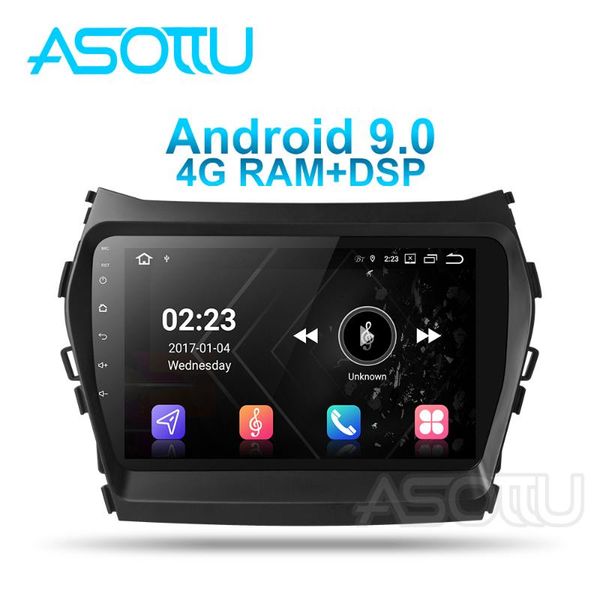 

player asottu hy605 android 9.0 px6 car dvd for santa fe 3 ix45 2013 2014 2021 navigaton unit
