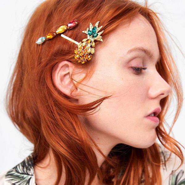 

hair clips & barrettes elegant diamante hairclip sparkly crystal rhinestone barrette fashion women girls jewelry for braids wedding party, Golden;silver