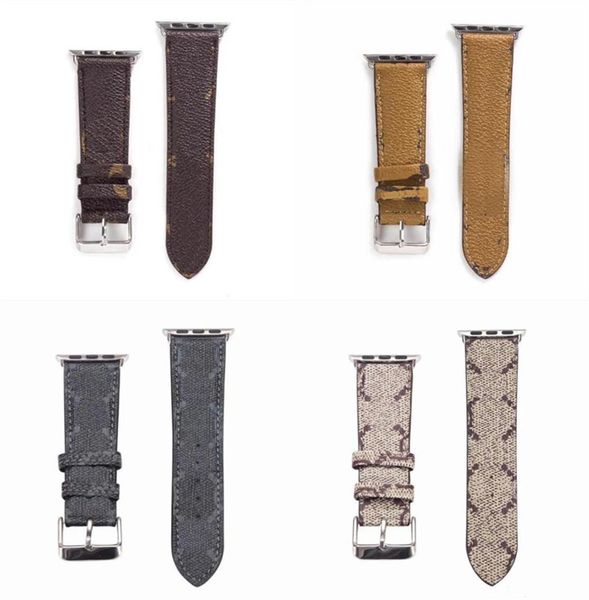 

fashion l designer leather straps for apple watch band series 6 5 4 3 2 1 45mm 40mm 44mm 38mm 42mm bracelet iwatch luxury g design patterns