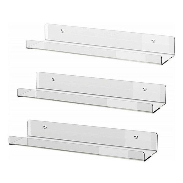 

kitchen storage & organization 3xclear acrylic book po display rack holder wall mount shelf office organizer