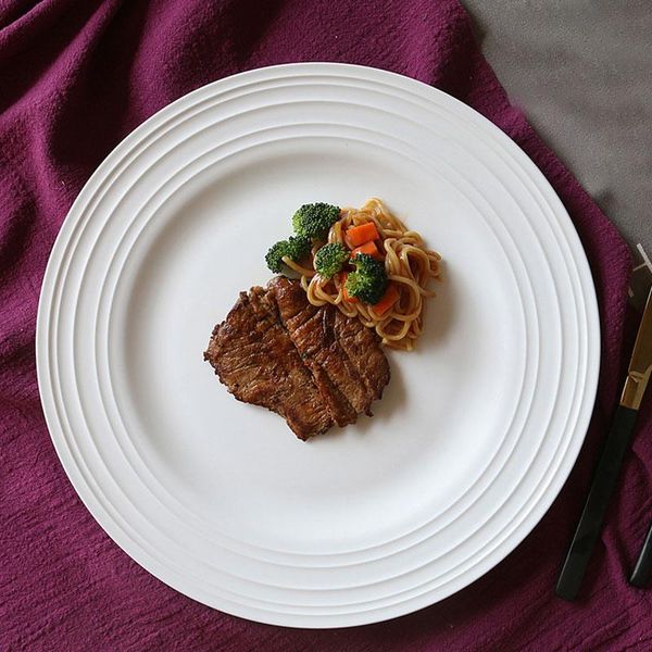 

dishes & plates trinsi pure white round creative household large