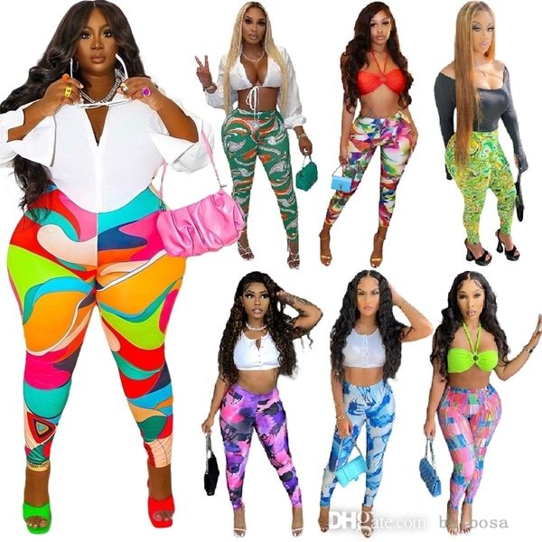 

womens designer clothing 2023 elastic sheer yoga pants casual leggings tie dye slim sports trousers print jogging pants, Black;white