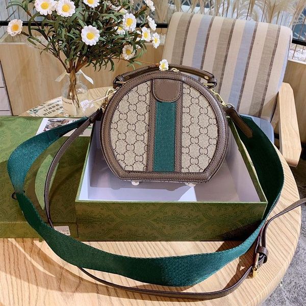

vintage cowhide canvas ophidia round shoulder crossbody bags lady totes handbags luxurys designers purses wallets women fashion messenger sh