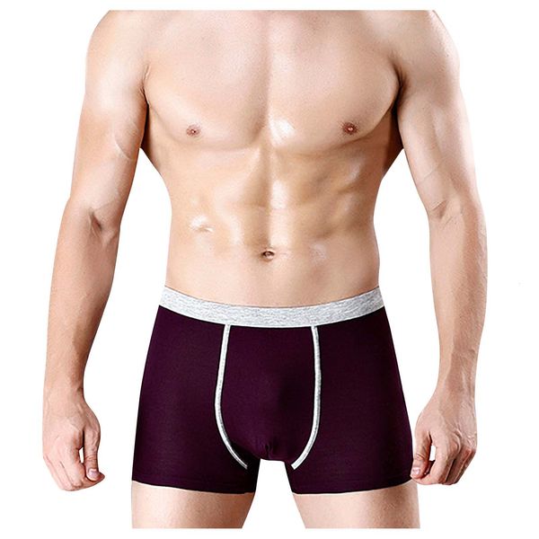 

man solid flexible comfortable men license side short boxers under, Black;white