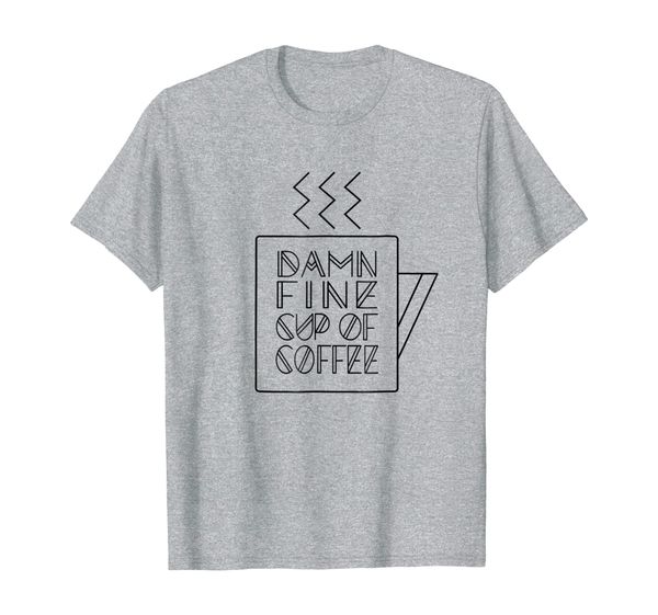 

'damn fine cup of coffee' t-shirt for coffee lovers, White;black