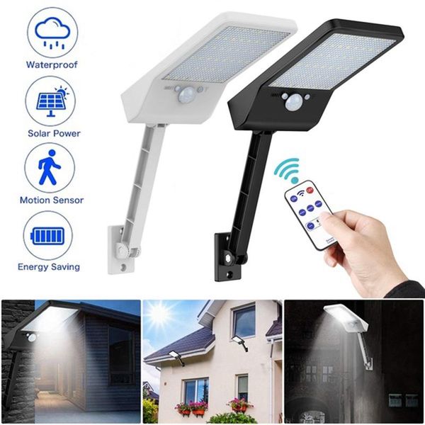 

2pcs 48led motion sensor solar wall light with remote for street