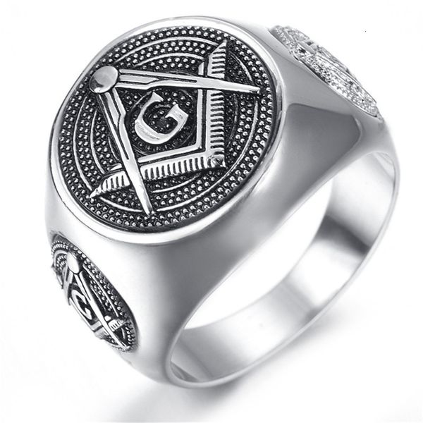 

designer unique design high grade quality 316 stainless steel men's aoson masonic silver black rings mason jewelry sale, Golden;silver