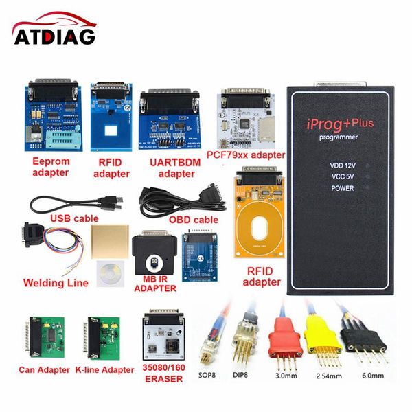 

diagnostic tools est iprog+plus full adapters support immo+mileage correction+airbag reset replace carprog iprog pro