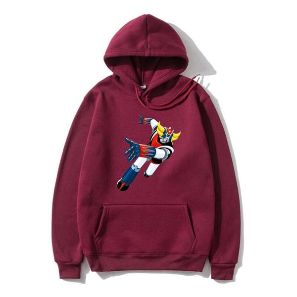 

men's hoodies & sweatshirts japanese anime goldorak pull sweat homme vetement manga oversize capuche, Black
